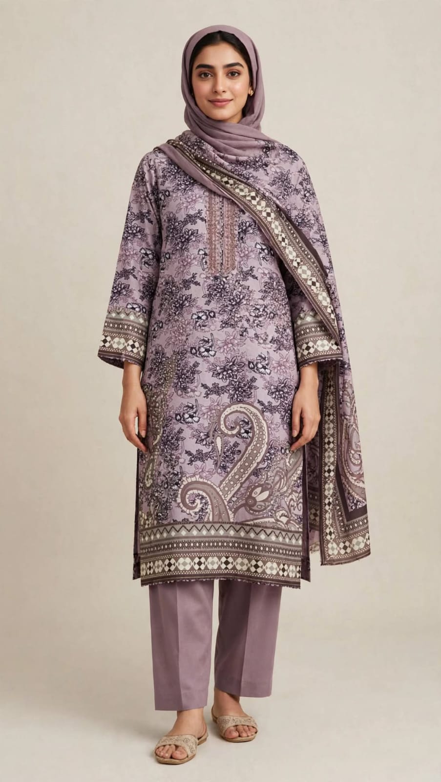 Lawn Mother Collection Printed 3Piece D-002