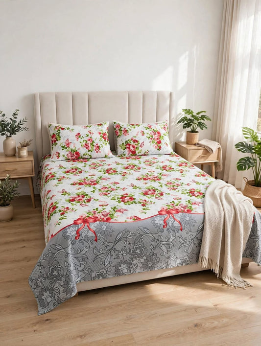 Cotton 3Piece Bed Sheet Set D-003