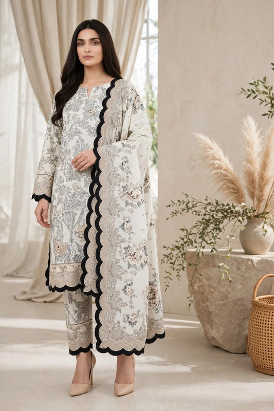 Lawn Printed 3Piece Unstitched D-005