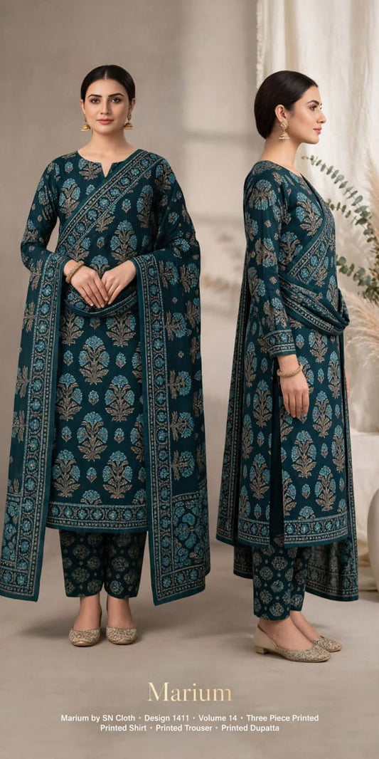 Lawn Printed 3Piece Unstitched D-007