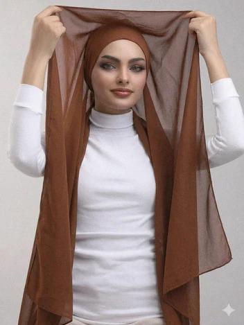Non-Slip Taj Hijab Nylon Rubber D-001