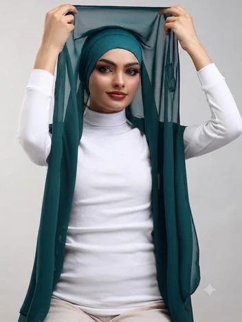 Non-Slip Taj Hijab Nylon Rubber D-004