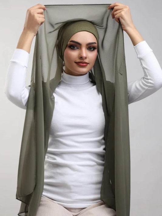 Non-Slip Taj Hijab Nylon Rubber D-006