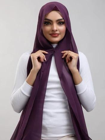 Non-Slip Taj Hijab Nylon Rubber D-008